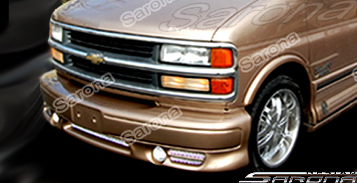 Custom Chevy Express Van  All Styles Front Bumper (1996 - 2002) - $560.00 (Part #CH-013-FB)